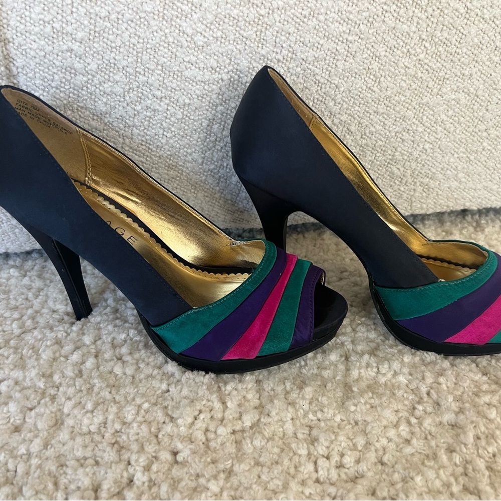 Rampage multi-colored stiletto heels